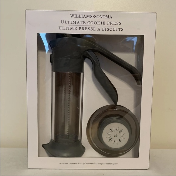 NEW Williams-Sonoma Ultimate Cookie Press With 12 Patterned Metal Disks - Picture 1 of 6